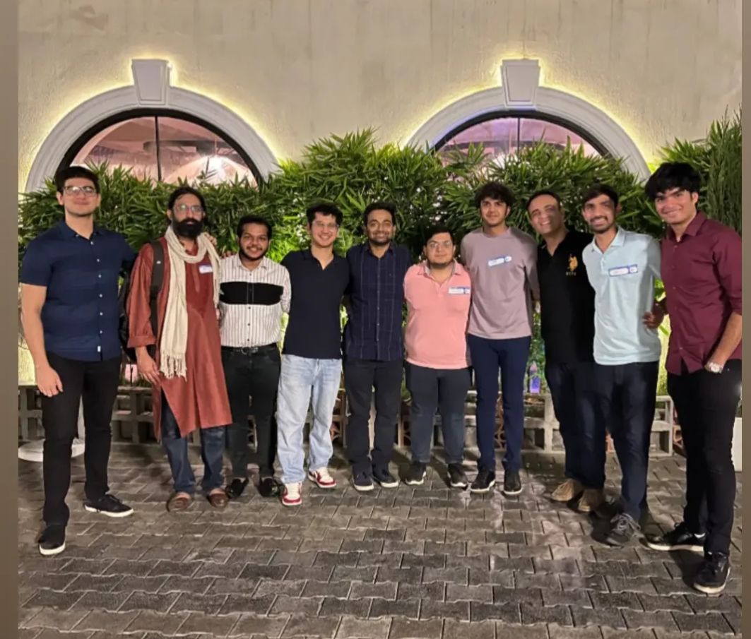 Sachin Upadhyay at a GrowthX community meetup, group photo outdoors