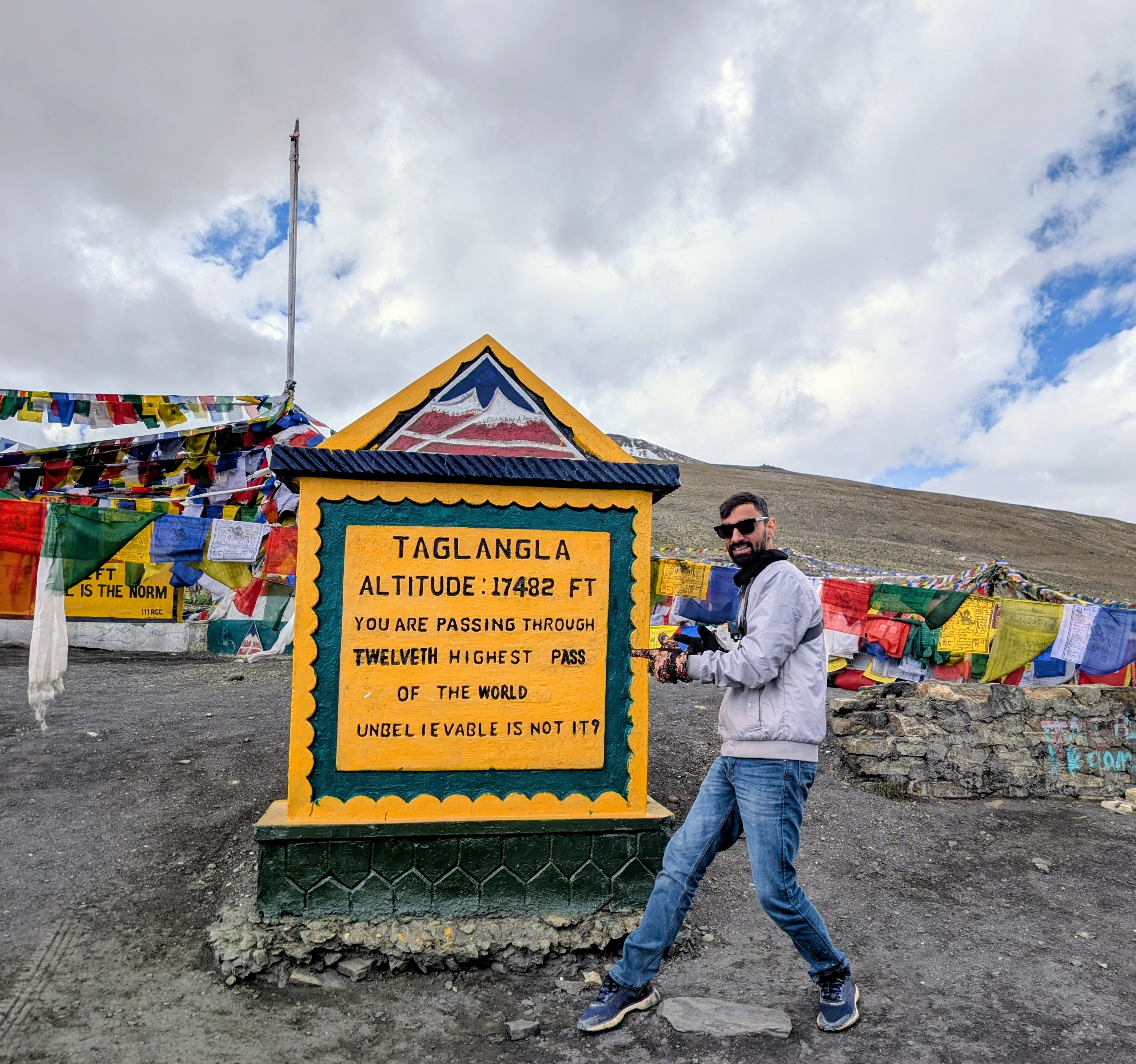 Sachin Upadhyay at Taglangla Pass, 17,482 ft, Ladakh